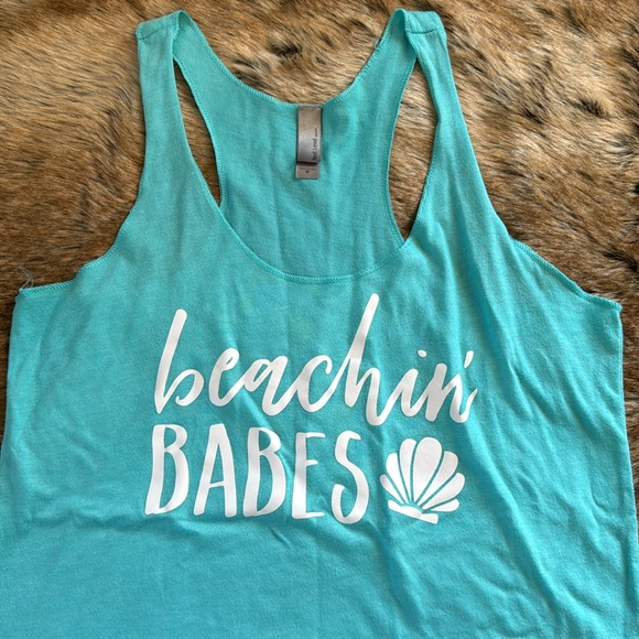 Medium Blue “Beachin Babes” Tank Top - Picture 1 of 4